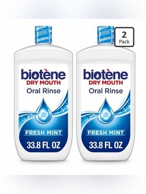 Biotène Dry Mouth Oral Rinse Fresh Mint - 2 Pack (NEW)